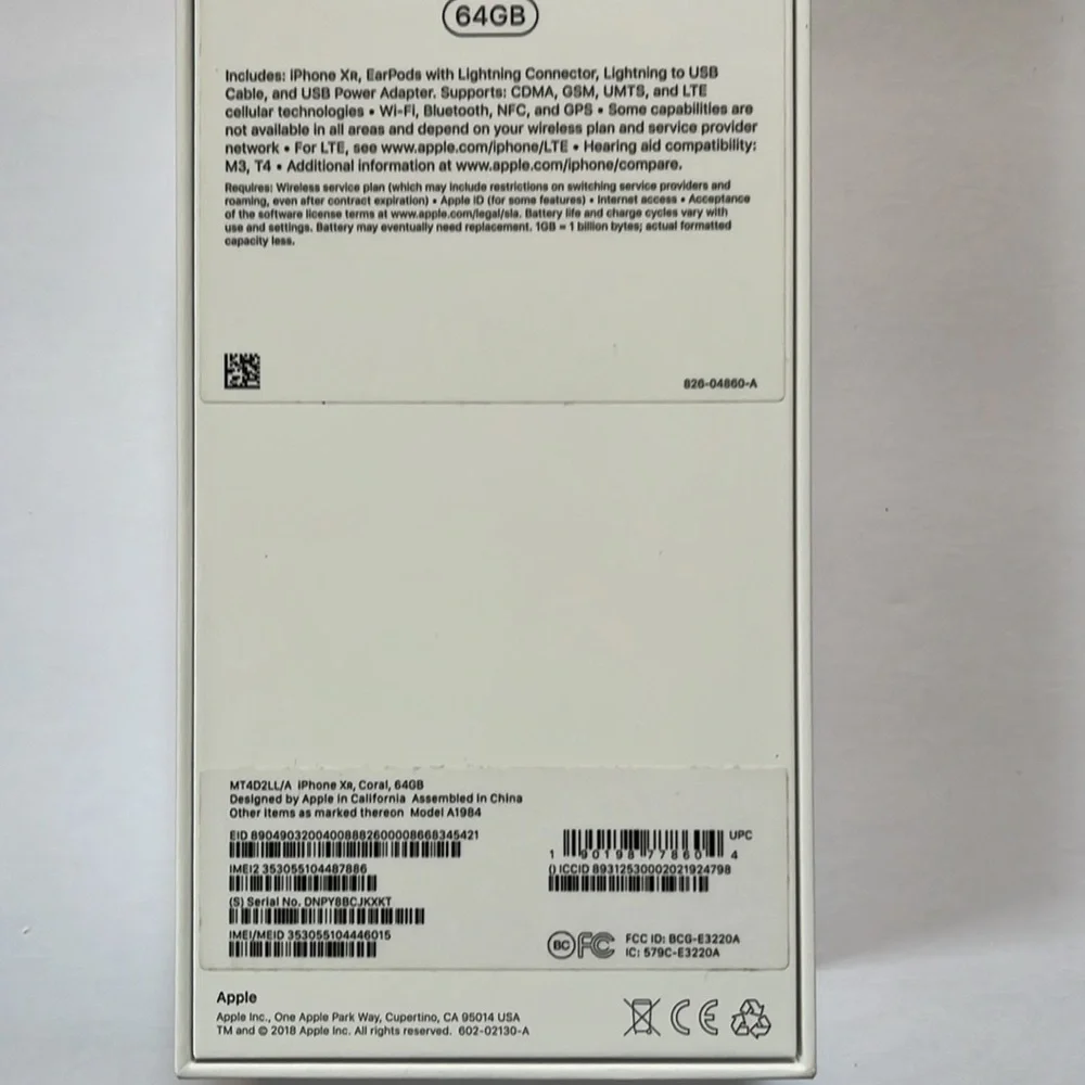 Apple iPhone XR Box Only - Coral